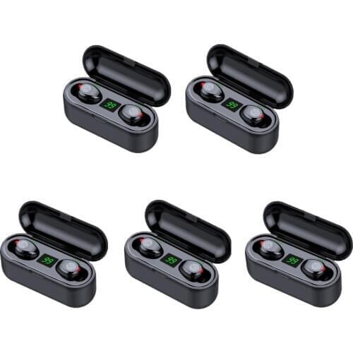 5pcs Bluetooth V5.0 Earphones Wireless Headphones With Microphone Sport Waterproof Headsets Earbuds 2200mAh Charging Box