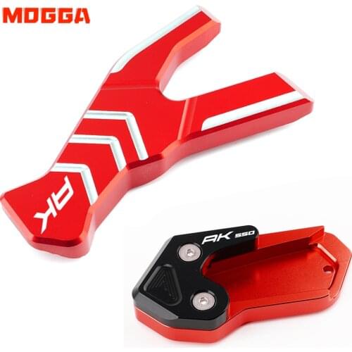 CNC Motorcycle Accessories Side Stand Pad Enlarger & Kickstand Side Auxiliary For KYMCO AK550 AK 550 2017-2020 Modified parts