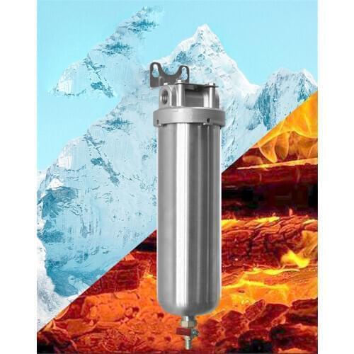 DN15/DN20/DN25 Front Filter SS304 Water Tap Pipe Central Water Purifier Pre-filter Screw Thread/Quick Clamp with Drain Outlet