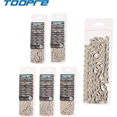 TOOPRE MTB Chain 6/7/8/9/10/11/12 Speed Single Speed Carbon Steel Road Foldable Bike 18/21/24/27/30/33/36 Ultralight 114L 116L