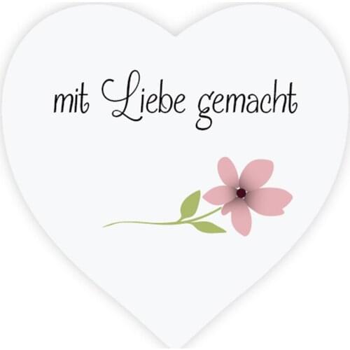DouxArt 100Pcs mit Liebe gemacht Stickers, 38MM Wedding Baptism Communion Invitations Handmade Gift Labels Seals Q041