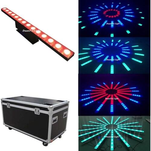 Flightcase) 6pcs/Lot DMX Wall Washer Dj Indoor Wash LED Beam Bar Pixel Light 14x3W