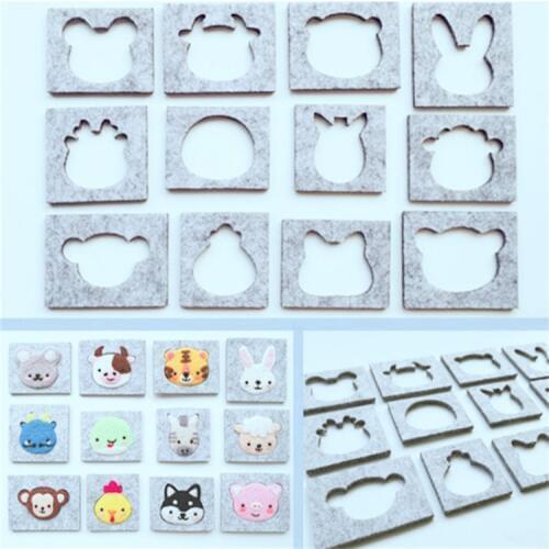 Animal Wool Felt Mold Needle Felting DIY Craft Stencil Applique Mold Accessories Felt Starter Kit Pattern Woolcraft For Beginner