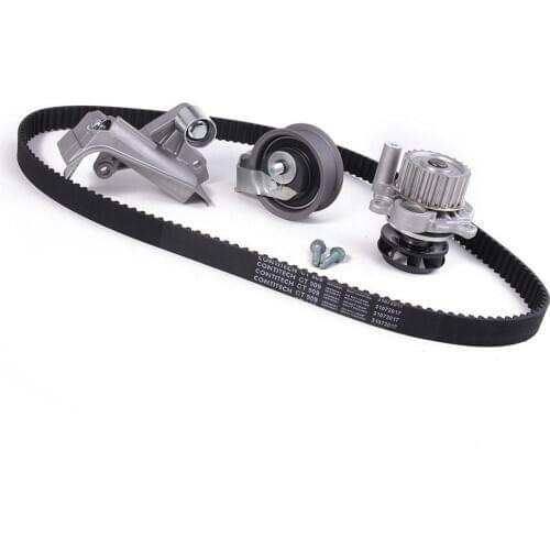 4 Pieces Timing Belt Water Pump Tensioner KIT For A-udi A4 TT Golf J etta Passat 1.8T gasline 06B 109 119 A 06B 109 477