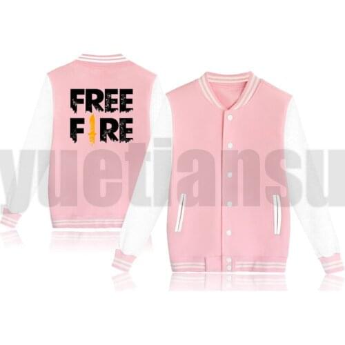 Hot Anime Free Fire Jacket Long Sleeve Coat Shooting Game Baseball Streetwear Casual Oversized Hoodie Streetwear Clothes 2021