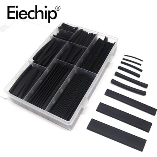 385PCS Heat Shrink Tube Kit Electrical Wire Cable Sleeving Tubing Polyolefin Insulation Assorted Shrinking box Waterproof 2:1