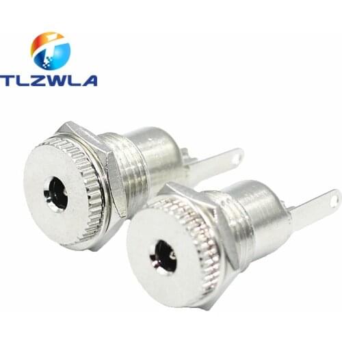 5PCS DC-099 3.5X1.3MM DC Power Jack Socket DC099 Female Panel Mount Connector Metal 3.5*1.3