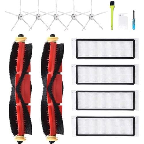 14 Pcs Replacement Parts for Xiaomi Roborock Mijia S5 S6 S60 S65 S50 S55 E25 E35 Filter Mop Silicone Gel Sweeping Brush