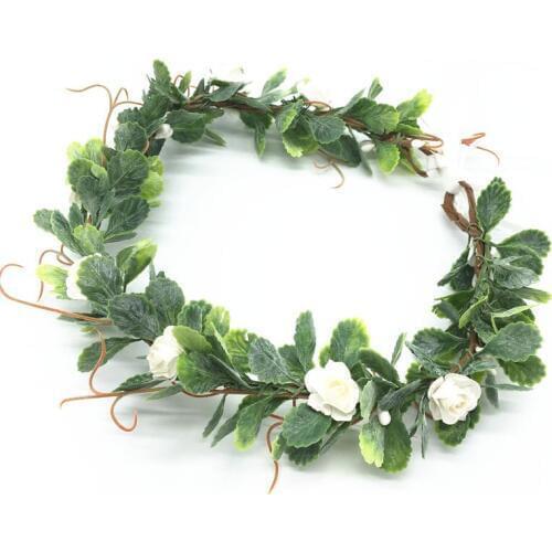 Small Paper Flowers Wreath Crowns Headband Women Hair Accessories Headdress Girl Floral Garlands Wedding Party Floral Headwear