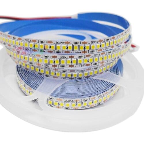 Wholesale 5M 1200leds High brightness Warm White/White led Strip light DC12V 2835 SMD 240Leds/m Flexible lamp tape Nowaterproof