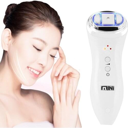 Ultrasonic Mini Hifu Bipolar RF High Intensity Focused Ultrasound Facial Lifting Machine LED Anti Wrinkle Skin Care Spa Beauty