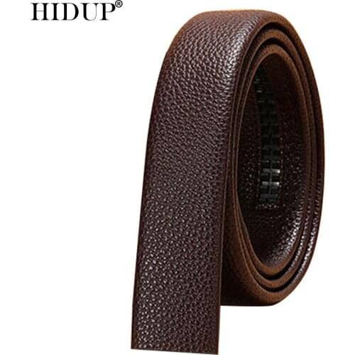 HIDUP Good Quality Soft Genuine Leather Automatic Model Belt for Men 3.0cm & 3.5cm Width Strip Only Without Buckle NWJ1056