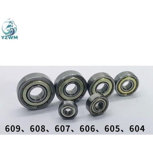 YZWM Miniature Deep Groove Ball Bearing 604 605 606 607 608 609z Toy Slide Bearing - Iron, Carbon Steel, Bearing Steel