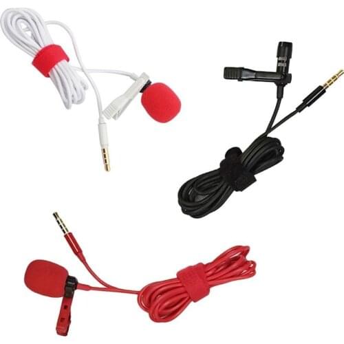 1.5/6m 3.5mm Wired Lapel Lavalier Clip On Condenser Microphone Recording Mic