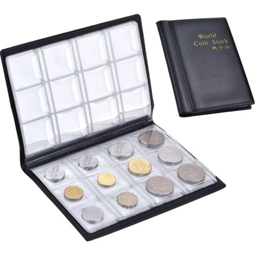 120 Pockets Coins Collecting Money Organizer Album Book for Collector Coin Holder Albums Mini Penny Coin Storage Bag