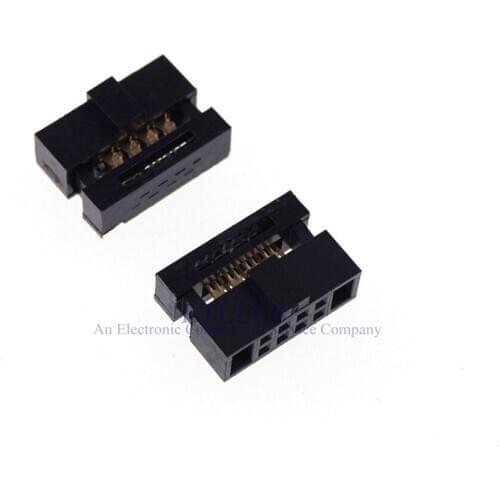 20 Pcs 0.050" 1.27mm 8 Pin dual Row IDC Connector 2x4 P 8 position Rectangular Female Socket Receptacle Ribbon Cable