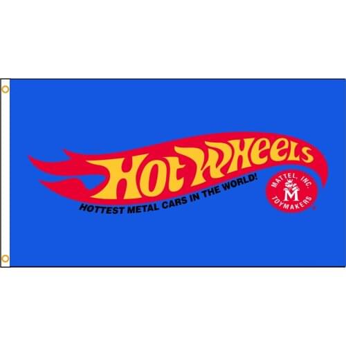 3X5 Ft Car Exhibition Hot W Blue Show Flag Polyester Printed Flags and Banners for Decor