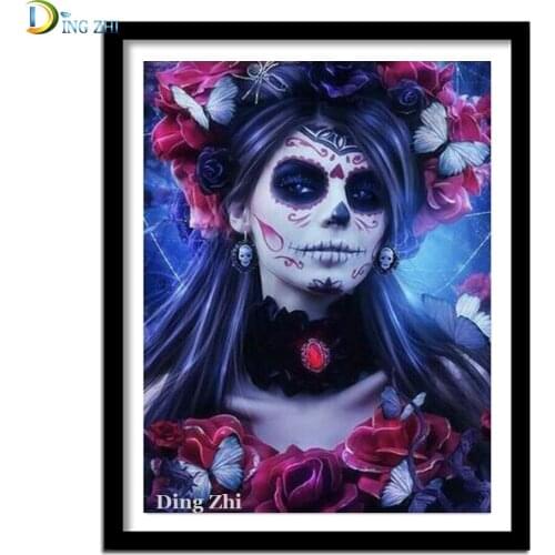 5D Diy Diamond Painting Makeup Beauty Vampire Diamond Embroidery Flower Butterfly Home Decor Mosaic Portrait Diamond Wall Decor