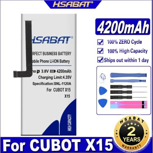 HSABAT 4100mAh Battery for CUBOT X15 within free tools free gift