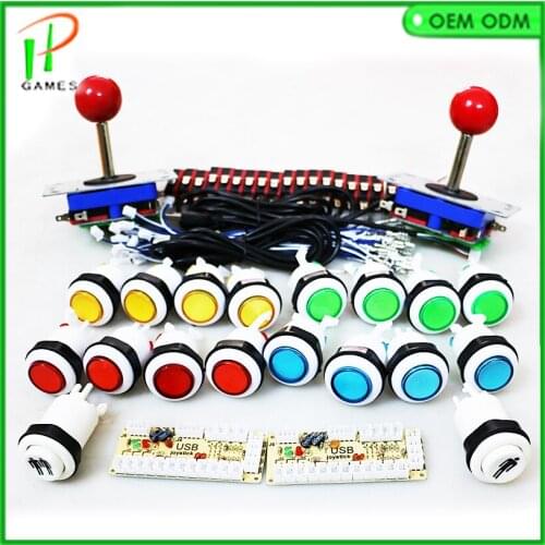 USB To PC Zero delay encoder 2 playes arcade controller with zippy joystick arcade button switch for DIY arcade joystick kit
