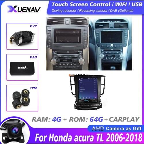 Car autoradio player for Honda 2006 2007 2008 2009 2010 2011 2012 2013 2014 2015 2016 2017 2018 for Honda Acura TL car GPS dvd