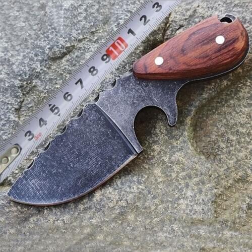 Free shipping New style sharp Handmade Fixed Blade Knife Survival Hunting Knives wooden handle With Outdoor knife