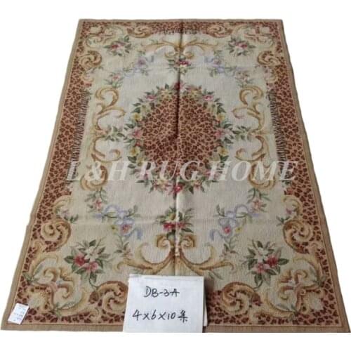 Free shipping 10K 4'x6' hand Knotted needlepoint woolen rug handmade carpet, Chinese Traditional Handmade rug