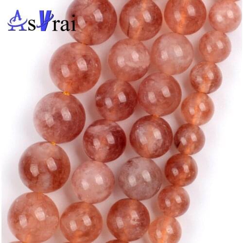Natural Stone 6 8 10mm Sunstone Beads Round Loose Spacer Beads For Jewelry Making DIY Bracelet Necklace Charms Accessories 15