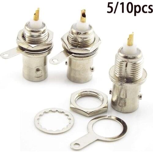 BNC Female Socket Solder Connector Chassis Panel Mount Coaxial Cable For Welding Machine Parts Monitor Accessories U26