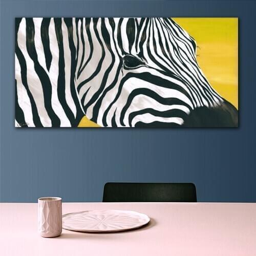 GOODECOR abstract zebra canvas painting nordic animals wall painting picture for livingroom wall art home decoration