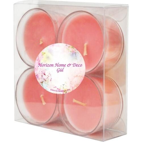 Horizon Candle Capsule Candle Rose Scented 4'lü 5463