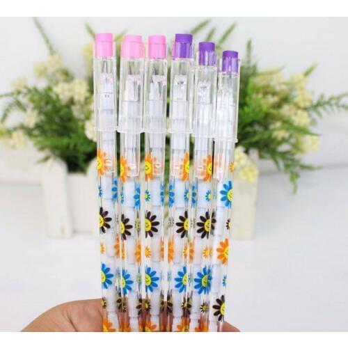 6PCS/Set Non-sharpening Pencil Cute Stationery Cartoon Pencil Plastic Pencil Student School Office Stationery