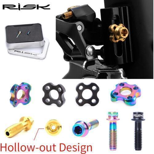 Titanium Alloy SL Front Derailleur Screw & Washer Kit Road Bike Hollow Out Lighter Stable Unique For Front Derailleur Screws