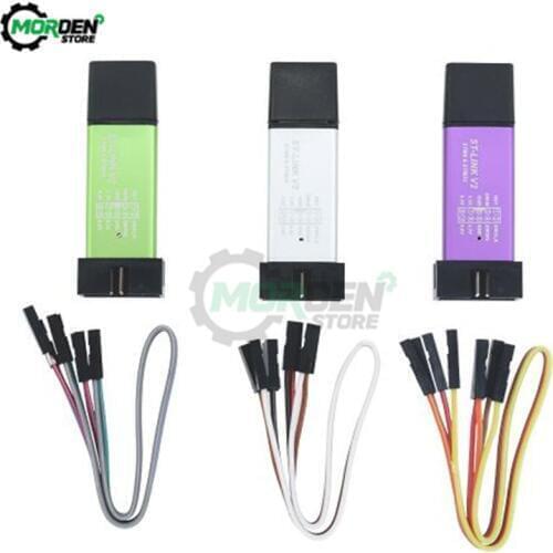 1Set ST LINK Stlink ST-Link V2 Mini Programmer STM8 STM32 Simulator Download Programmer Programming With Cover DuPont Cable