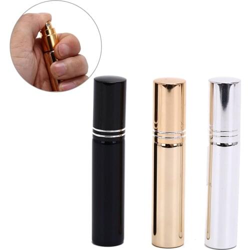 10ML Mini Perfume Bottle Atomizer Refillable Perfume Spray Bottle Portable Travel Aluminum Cosmetic Empty Spray Scent Pump Tool
