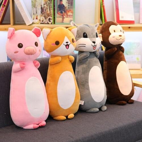 70 cm Soft Cat Dog Pig Plush Toy Stuffed Animal Sleeping Cotton Pillow Cushion Plush Toys For Children