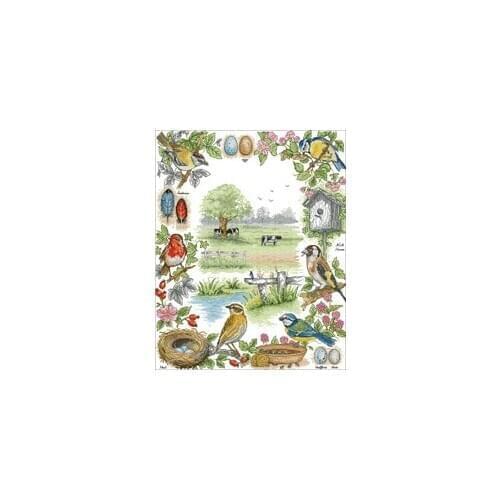 NN YIXIAO Counted Cross Stitch Kit Cross stitch RS cotton with cross stitch Anchor psc52 four season bird