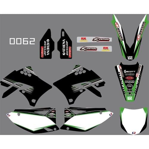 0062 motorcycle Team Graphic & Backgrounds Decal Stiker Kits for Kawasaki KX450F KXF450 2009-2011