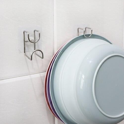 Bathroom Washbasin Hook Kitchen Wall-mounted Washbasin Hook, Bathroom Non-perforated Storage Rack, Multifunctional Shelf