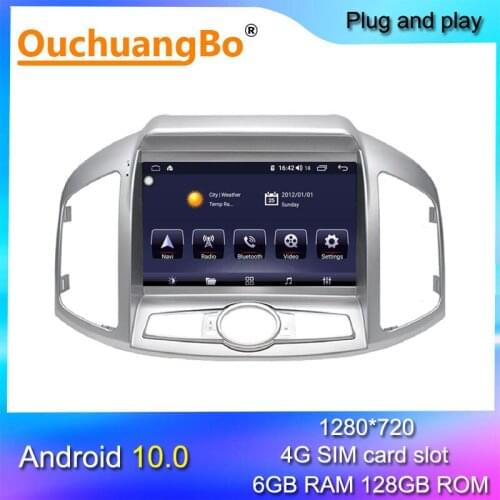Ouchuangbo radio recorder gps for 9 inch Chevrolet Captiva 2013-2017 with Android 10 DSP carplay 1280*720 6+128GB