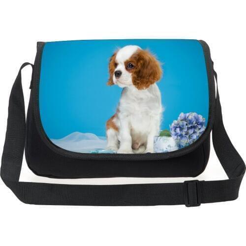 Casual Teen Girls Crossbody Bags Printing Cute Pug Dog Messenger Bags for Student Children Casual Canvas Women bags