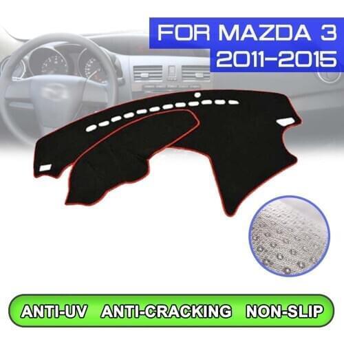Car Dashboard Mat Anti-dirty Non-slip Dash Cover Mat UV Protection Shade for Mazda 3 2011 2012 2013 2014 2015