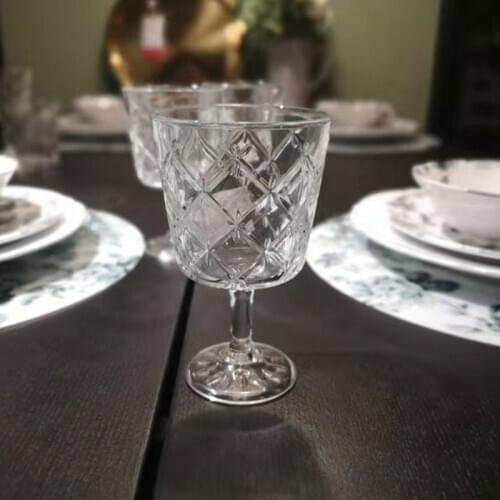 Goblet Transparent European Style Wine Glass Champagne Glass Juice Water Glasses Home Party Bar Whisky Goblet Wedding Supplies