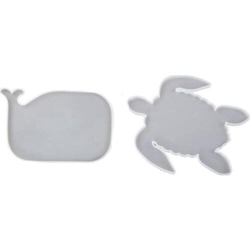 Silicone Molds Epoxy Resin Molds Sea Turtle Whale Cup Holder Mat Pad Casting Coaster DIY Coasters Mould Making Tools