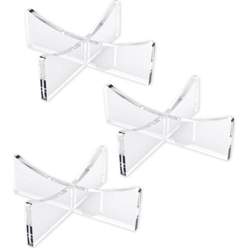 Top!-3Pcs Acrylic Multi-Function Display Stand Rugby Basketball Football Bracket Holder Transparent Rack Support Base