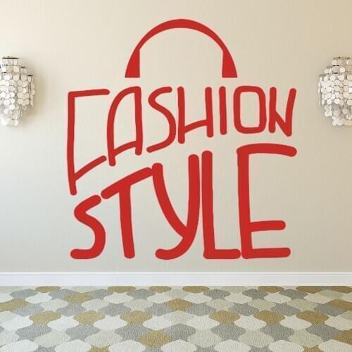 Vinyl bag Wall Sticker waterproof Fashion Womens wardrobe decoration trends Removable Shop window Decal Livingroom decor HY1595