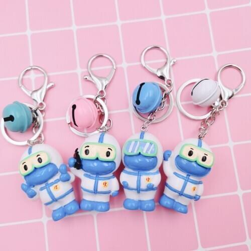 Doctors Nurse Figure Doll Keychain Backpack Ornaments Bells Kawaii Cute Key Chains Anime Souvenir Key Ring Gift Jewelry