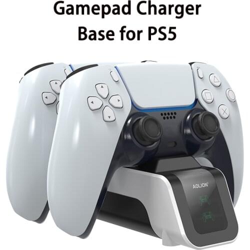 PS5 Dual Controller Charger Fast Charging Dock Station Stand USB Type-C Handle Charger Base Holder For PlayStation 5 Accessories