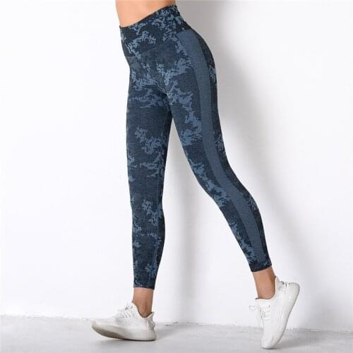 Women Sports Pants Camouflage Yoga Pants Hips Push Up Gym Leggings Workout Running Pants Fitness Leggings Seamless Leggings New