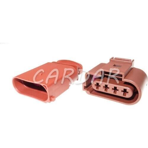 1 Set 4 Pin 1J0973824A 1J0973724A 3.5mm Waterproof Auto Oxygen Sensor Plug Harness Connector Sockets For VW